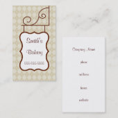 Panneau de Jacquard beige personnalisé Carte de vi (Devant / Derrière)