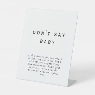 Panneau de jeu Boho N' dites pas Bébé pour Baby Sh