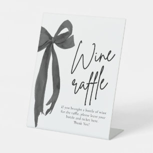 Panneau de jeu de tirage au sort de vin avec nœud 