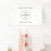 Panneau de la bannière du logo commercial personna (En situation)