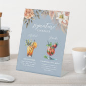 Panneau de la barre Cocktails Dusty Blue Signature (In SItu)