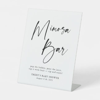 Panneau de la barre de Baby shower moderne Mimosa