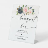 Panneau de la barre de bouquet marine et rose pâle (Recto)