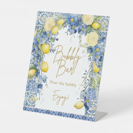 Panneau de la barre de bulles citron bleu Italie (Recto)