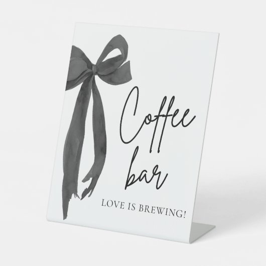 Panneau de la barre de café Aquarelle moderne Blac (Recto)