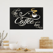 Panneau de la barre de café en tableau noir 24x36 (Cuisine)