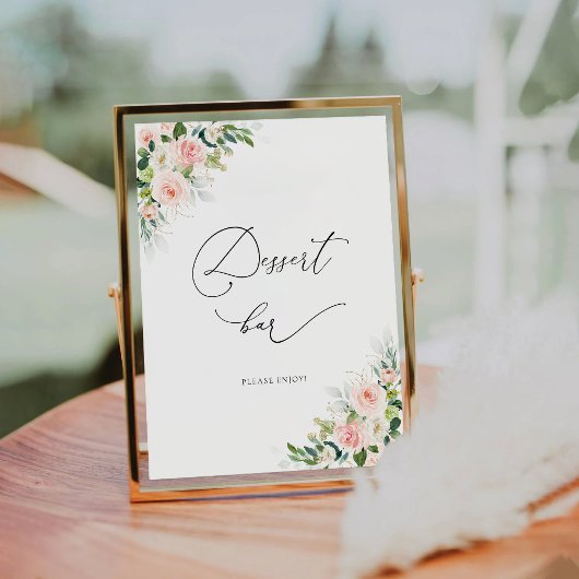 Panneau de la barre de dessert Ethereal Blush Rose