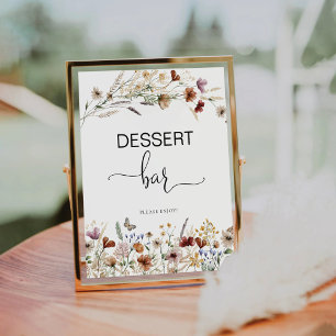 Panneau de la barre de dessert minuscule Fleur sau