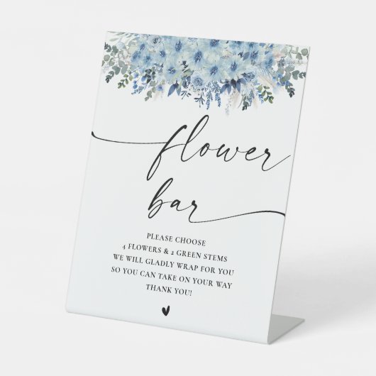 Panneau de la barre de fleurs Boho bleu (Recto)