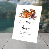 Panneau de la barre de fleurs d'automne