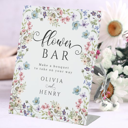 Panneau de la barre de fleurs de Mariage Rustique