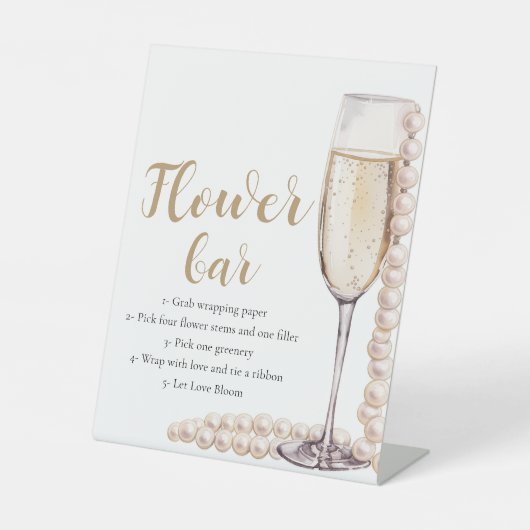 Panneau de la barre de fleurs Gold Pearl & Prosecc (Recto)