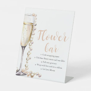 Panneau de la barre de fleurs Gold Pearl & Prosecc