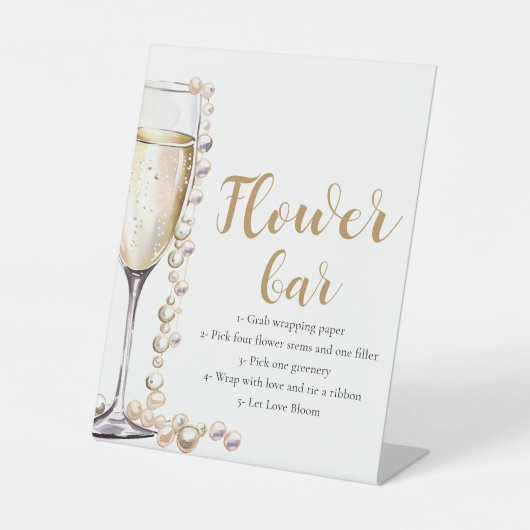 Panneau de la barre de fleurs Gold Pearl & Prosecc (Recto)