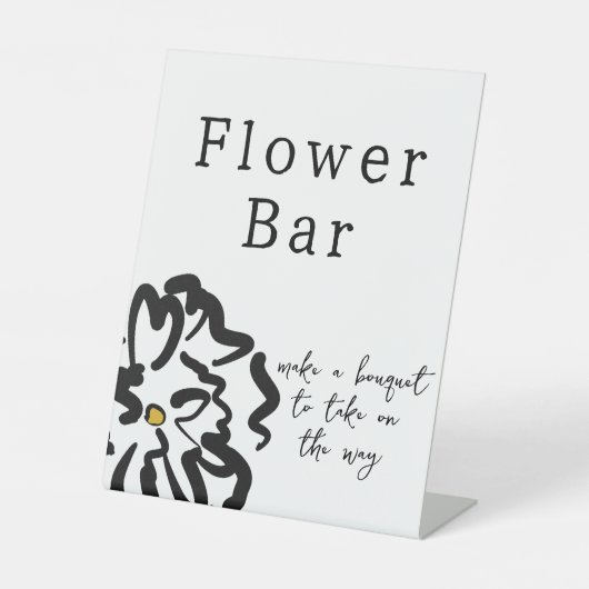 Panneau de la barre de fleurs noire et blanche con (Recto)