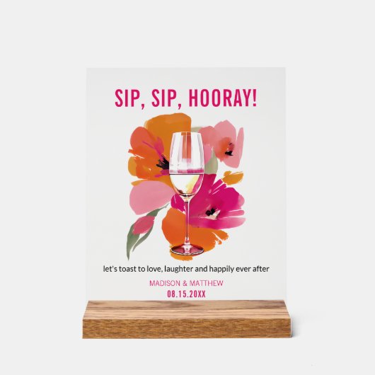 Panneau de la barre de Mariage en acrylique transp (Recto)