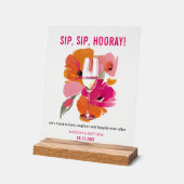 Panneau de la barre de Mariage en acrylique transp (Angle)