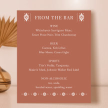 Panneau de la barre de Mariage mexicaine Terra Cot