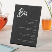 Panneau de la barre de Mariage moderne simple noir (In SItu)