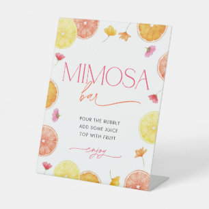Panneau de la barre de Mimosa de Fête des mariées