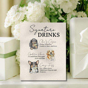 Panneau de la barre des boissons à trois Mariages