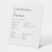 Panneau de la barre des boissons Mariage moderne s (Recto)