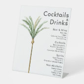 Panneau de la barre des boissons Palm Tree Destina (Recto)