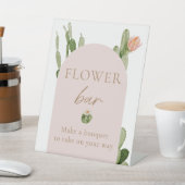 Panneau de la barre des fleurs du désert de Cactus (In SItu)