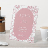 Panneau de la barre des fleurs rose blanc (In SItu)