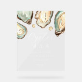 Panneau de la barre d'huîtres de l'aquarelle côtiè (Recto)