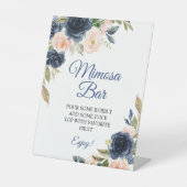 Panneau de la barre marine bleu et bleu floral (Recto)