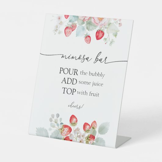 Panneau de la barre mimosa fraise (Recto)