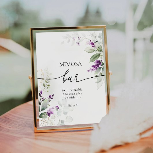 Panneau de la barre Mimosa Lavande verte violette