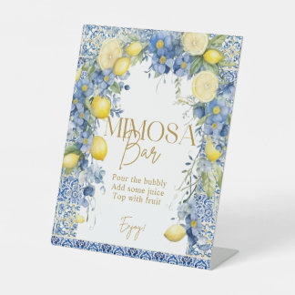 Panneau de la barre Mimosa Lemon Blue Tiles Italie