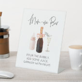 Panneau de la barre Mom-osa pour Baby shower rose (In SItu)