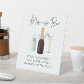 Panneau de la barre Mom-osa pour Baby shower vert (In SItu)