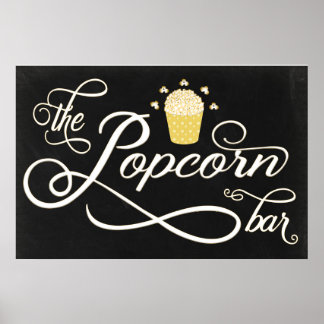Panneau de la barre Popcorn du tableau noir 24x36