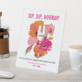 Panneau de la barre Vin Floral Verre Sip Sip Hoora (In SItu)