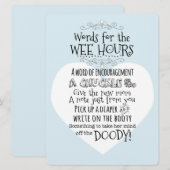 Panneau de la carte d'activité de couches Baby sho (Devant / Derrière)