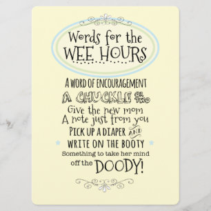 Panneau de la carte d'activité de couches Baby sho