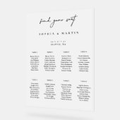 Panneau de la carte de siège acrylique dépoli mini (Angle)