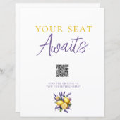 Panneau de la carte de siège de la Lavande de citr (Devant / Derrière)