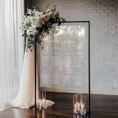 Panneau de la carte de siège en acrylique minimali