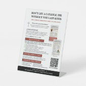 Panneau de la carte d'urgence catholique (Recto)