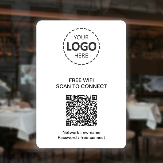 Panneau de la fenêtre Code et Logo WIFI QR