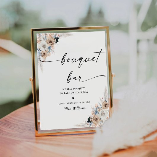 Panneau de la Fête des mariées Bouquet Boho en ivo