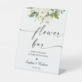 Panneau de la Fête des mariées Florale Roses Blanc (Recto)