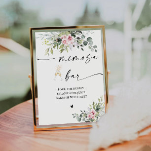 Panneau de la Fête des mariées rose vif Mimosa Bar