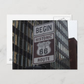 Panneau de la route historique 66 de Chicago Carte (Devant / Derrière)