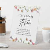 Panneau de la station de crème glacée Floral Fleur (In SItu)